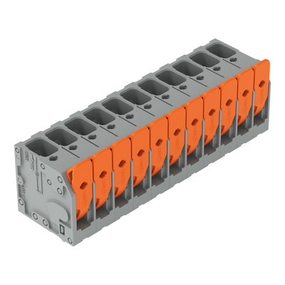 PCB terminal block lever 6 mm² gray
