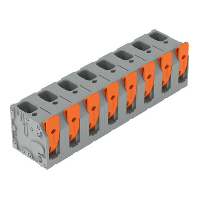 PCB terminal block lever 6 mm² gray