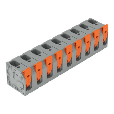 PCB terminal block lever 6 mm² gray