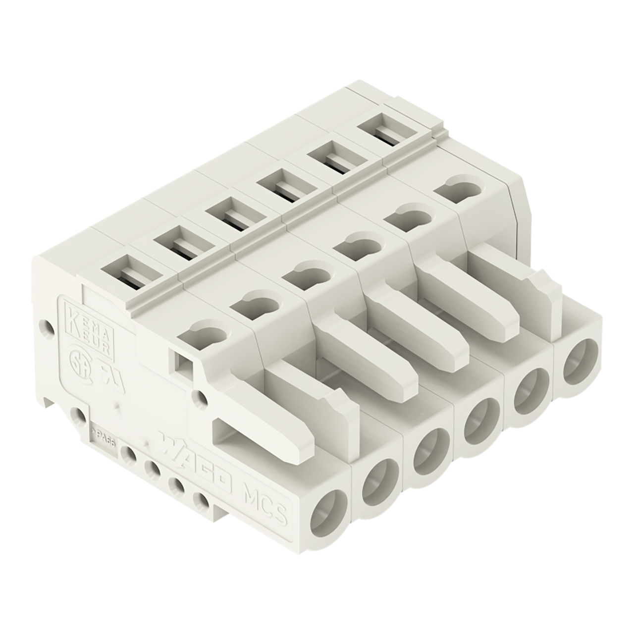 1-conductor female connector CAGE CLAMP® 2.5 mm² light gray