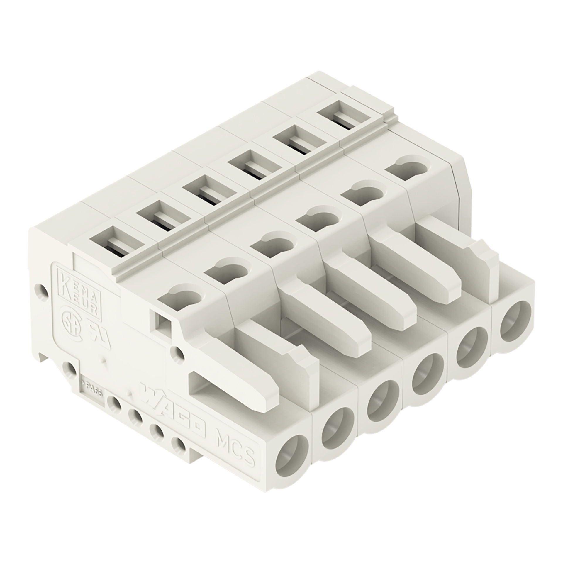 1-conductor female connector CAGE CLAMP® 2.5 mm² light gray