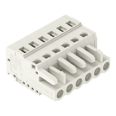 1-conductor female connector CAGE CLAMP® 2.5 mm² light gray