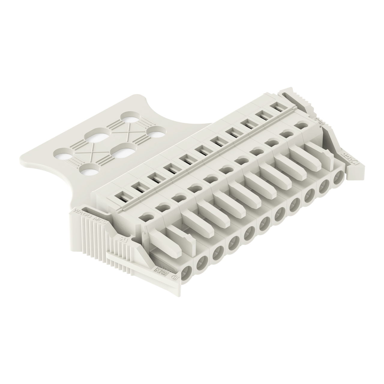 1-conductor female connector CAGE CLAMP® 2.5 mm² light gray