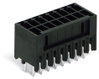 THR male header, 2-row 0.8 x 0.8 mm solder pin straight black