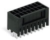 THT male header, 2-row 0.8 x 0.8 mm solder pin straight black