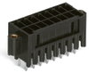 THT male header, 2-row 0.8 x 0.8 mm solder pin straight black