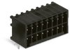 THT male header, 2-row 0.8 x 0.8 mm solder pin angled black