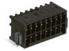 THT male header, 2-row 0.8 x 0.8 mm solder pin angled black