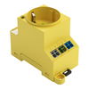 Switchgear cabinet outlet for DIN-rail and screw mounting for plug, type F, CEE 7/4 (Schuko) signal yellow