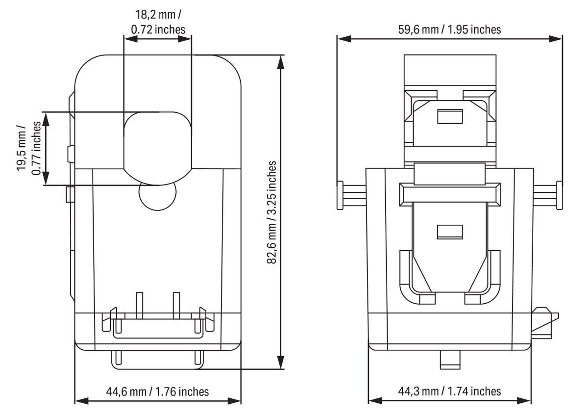 Split-core current transformer Primary rated current: 60 A Voltage output signal 333 mV – Image 2 of 2