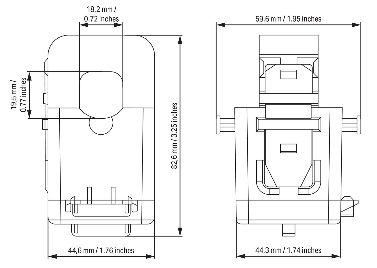 Split-core current transformer Primary rated current: 60 A Voltage output signal 333 mV – Image 2 of 2