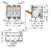 PCB terminal block lever 16 mm² gray