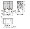 PCB terminal block 16 mm² Pin spacing 15 mm gray