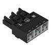 Socket 3-pole Cod. A black