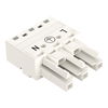 Socket 3-pole Cod. A white