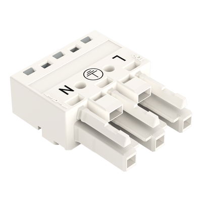 Socket 3-pole Cod. A white