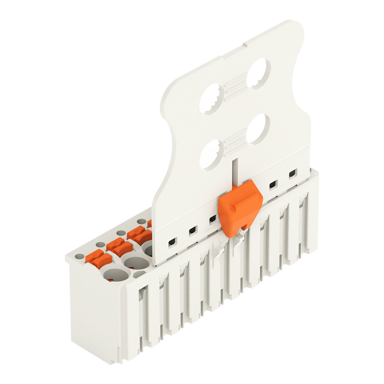 1-conductor female connector push-button Push-in CAGE CLAMP® light gray