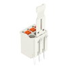 1-conductor THT female connector straight push-button Push-in CAGE CLAMP® light gray