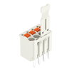 1-conductor THT female connector straight push-button Push-in CAGE CLAMP® light gray
