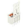 1-conductor THT female connector straight push-button Push-in CAGE CLAMP® light gray