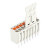 1-conductor THT female connector straight push-button Push-in CAGE CLAMP® light gray