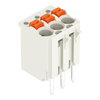 1-conductor THT female connector straight push-button Push-in CAGE CLAMP® light gray