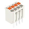 1-conductor THT female connector straight push-button Push-in CAGE CLAMP® light gray