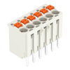 1-conductor THT female connector straight push-button Push-in CAGE CLAMP® light gray