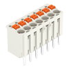 1-conductor THT female connector straight push-button Push-in CAGE CLAMP® light gray