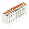 1-conductor THT female connector straight push-button Push-in CAGE CLAMP® light gray