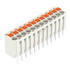1-conductor THT female connector straight push-button Push-in CAGE CLAMP® light gray