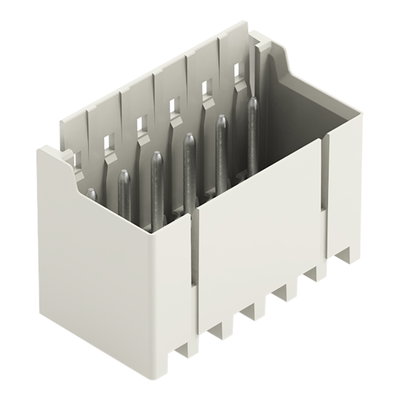 THR male header 1.0 mm Ø solder pin straight light gray