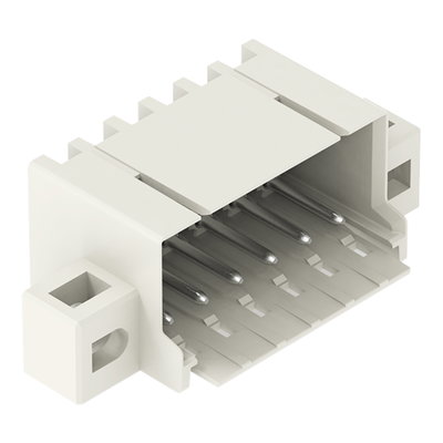 THT male header 1.0 mm Ø solder pin angled light gray