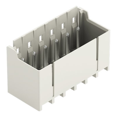 THR male header 1.4 mm Ø solder pin straight light gray
