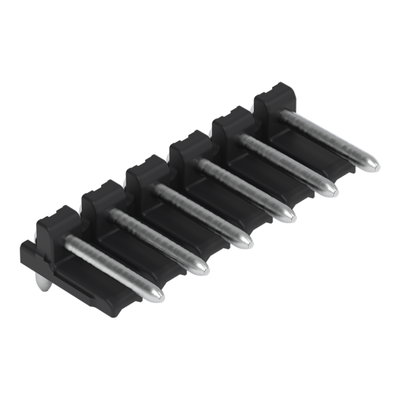 THT pin strip 1.0 mm Ø solder pin angled black