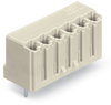 THT female header straight Pin spacing 5 mm light gray