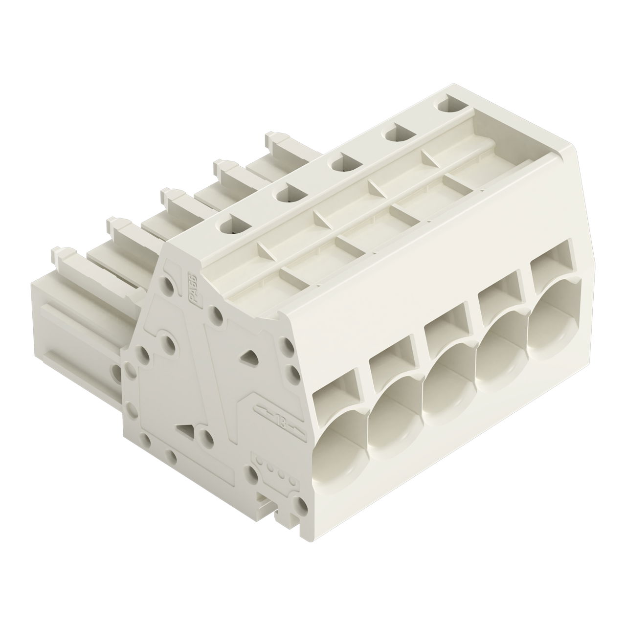 1-conductor female connector Push-in CAGE CLAMP® 10 mm² light gray