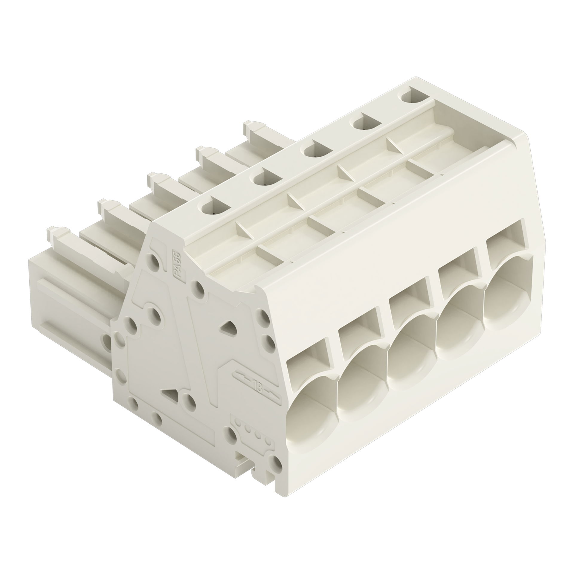 1-conductor female connector Push-in CAGE CLAMP® 10 mm² light gray