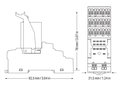 Relay module Nominal input voltage: 48 VDC 4 changeover contacts