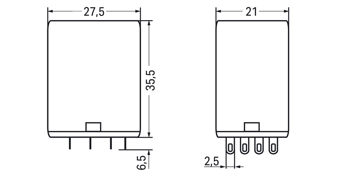 Basic relay Nominal input voltage: 24 VDC 4 changeover contacts – Image 2 of 2