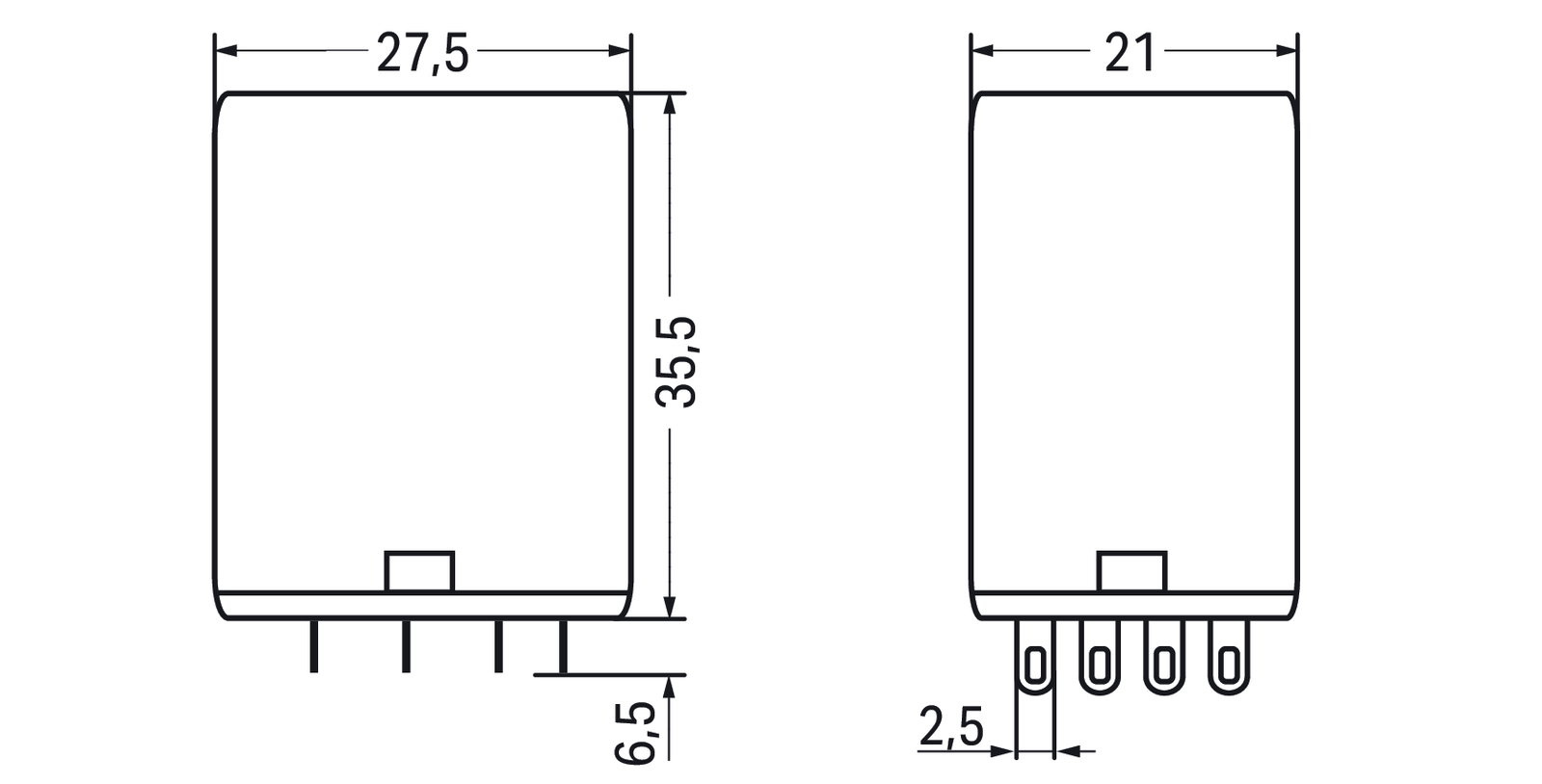 Basic relay Nominal input voltage: 24 VDC 4 changeover contacts – Image 2 of 2