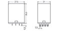 Basic relay Nominal input voltage: 12 VDC 2 changeover contacts