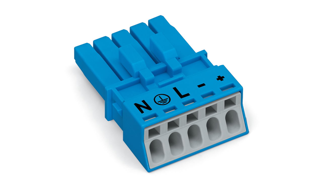 Socket 5-pole Cod. I blue
