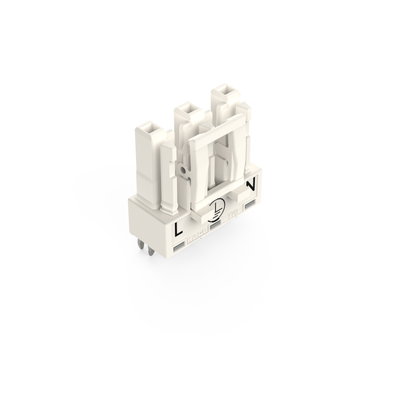 Socket for PCBs straight 3-pole white