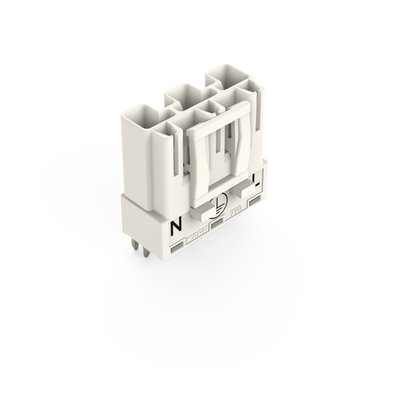 Plug for PCBs straight 3-pole white