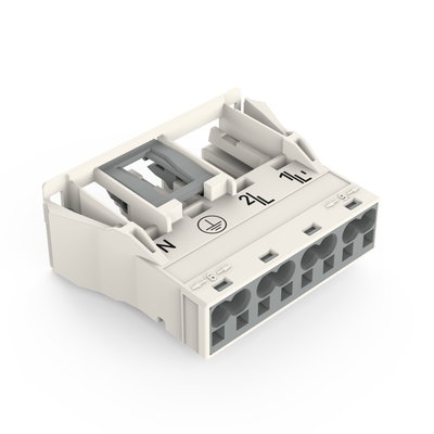 Snap-in socket 4-pole Cod. A white