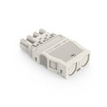 Plug with strain relief housing 4-pole white
