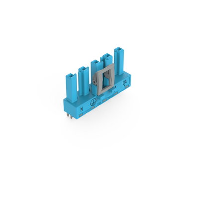 Socket for PCBs straight 5-pole blue
