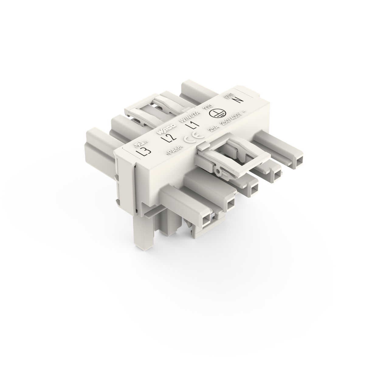 T-distribution connector 5-pole Cod. A white