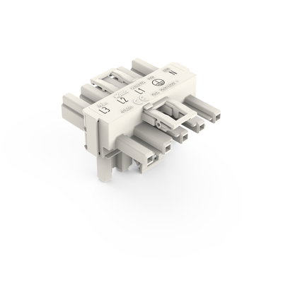 T-distribution connector 5-pole Cod. A white
